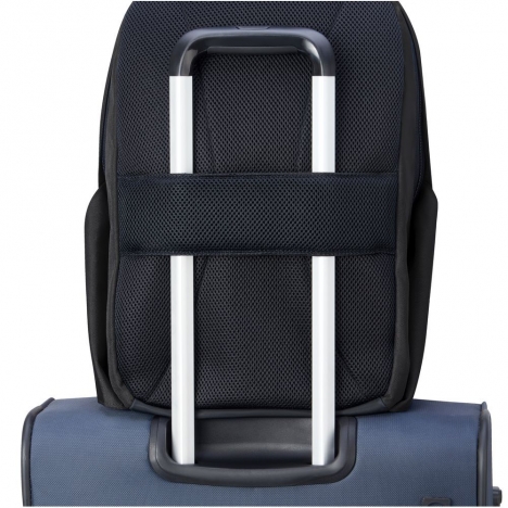 کوله-پشتی-دلسی-مدل-securban-مشکی-333460300-نمای-نصب-شده-روی-دسته-چمدان