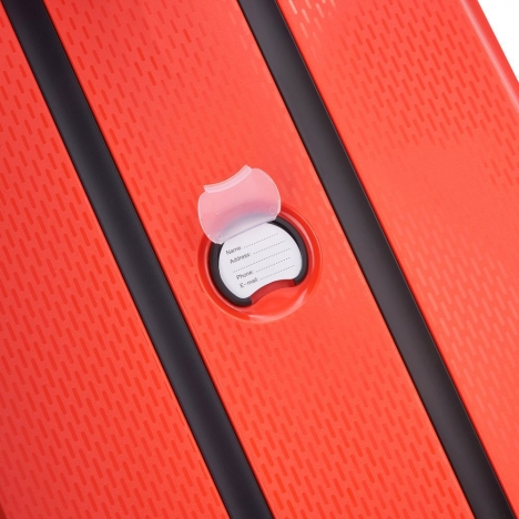   چمدان دلسی مدل BELMONT PLUS سایز بزرگ قرمز رنگ- برچسب نام و آدرس