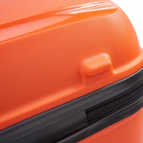 چمدان-دلسی-مدل-belmont-plus-نارنجی-386182125-نمای-زیپ-و-بدنه