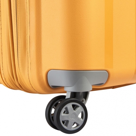 چمدان-دلسی-مدل-clavel-زرد-384583005-نمای-چرخ-ها